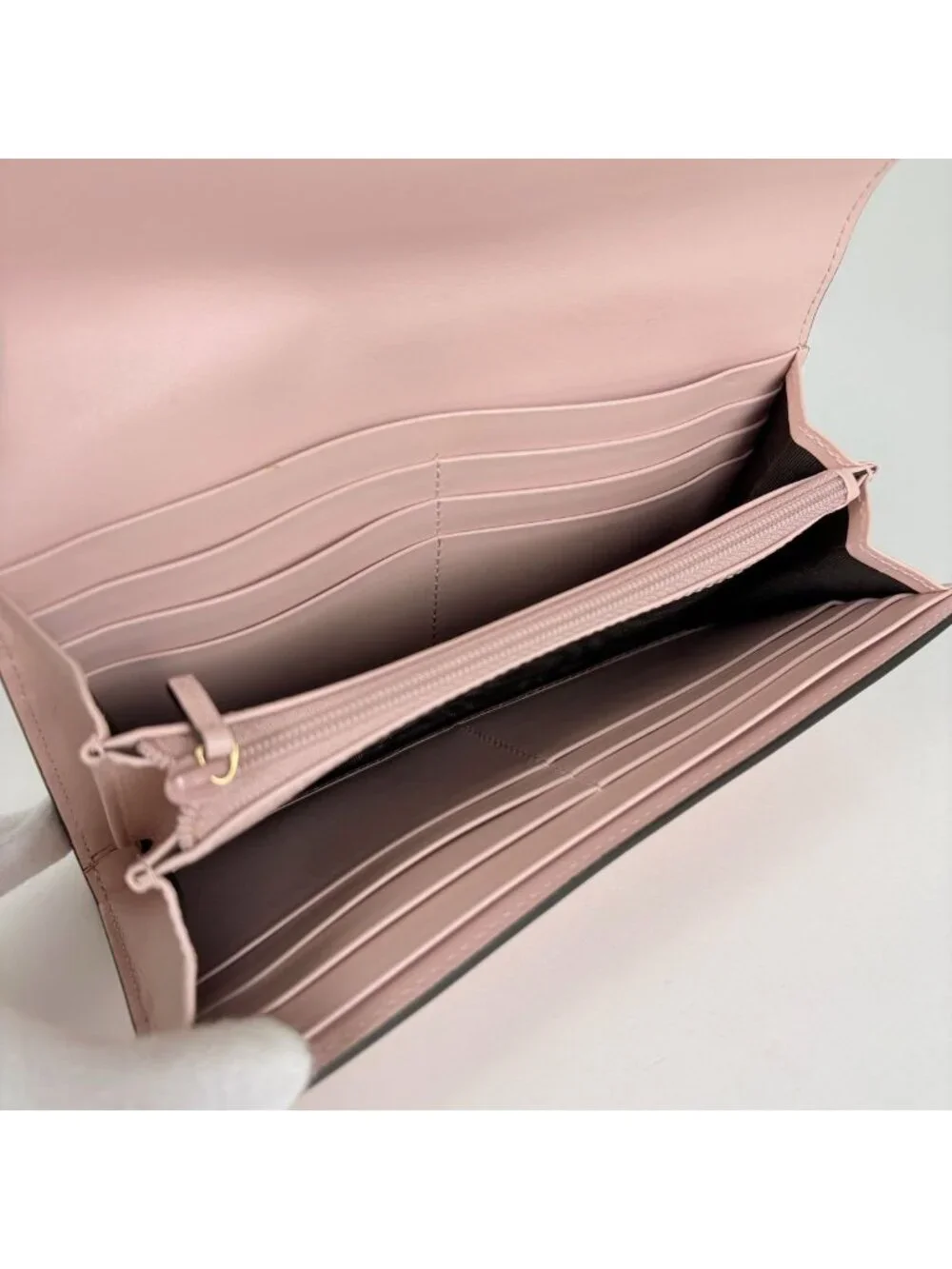 Gucci Wallet Guccissima Linea Cat Bifold Leather Pink